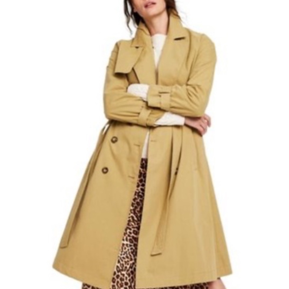 Women's Pleated Back Trench Coat - Nili Lotan x Target Khaki, Large - Picture 3 of 10